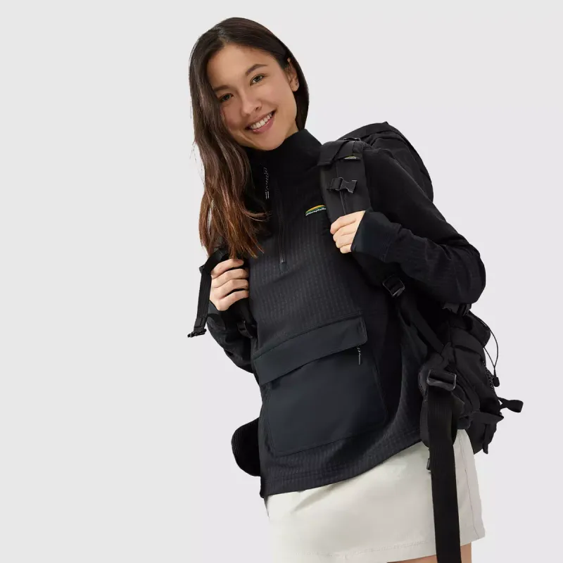 CHLOROPHYLLE - Stormfleece Excursion Half-Zip Pure Black Pullover