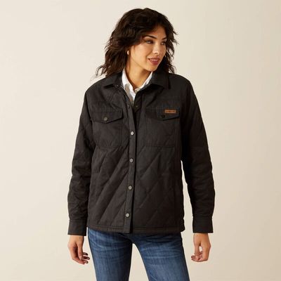 ARIAT - Black Grizzly Quilted Barn Jacket