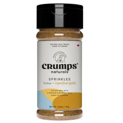 CRUMPS&#39; NATURALS - Turkey + Superfood Gold Sprinkles Dog Food Topper