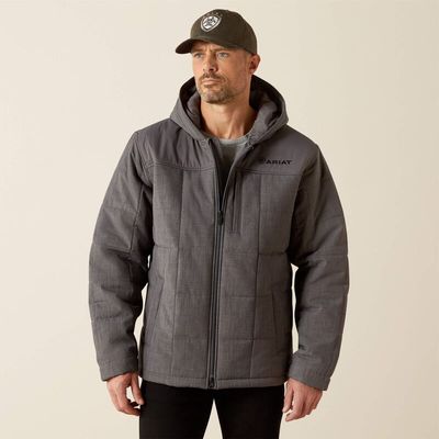ARIAT - Crius Hooded Insulated Grey Heather Jacket