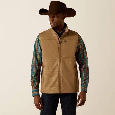 ARIAT - Vernon Softshell Khaki Southwest Vest