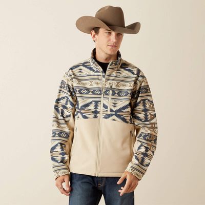 ARIAT - White Pepper Southwest Logo Softshell Jacket