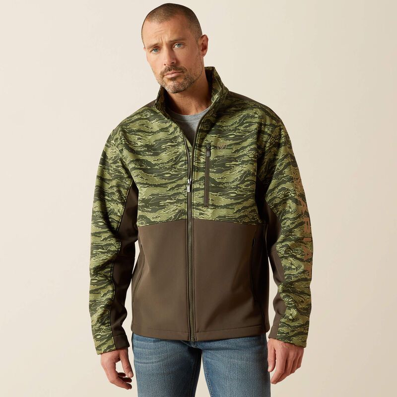 ARIAT - Earth Green Camo Logo Softshell Jacket