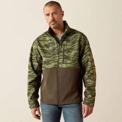 ARIAT - Earth Green Camo Logo Softshell Jacket