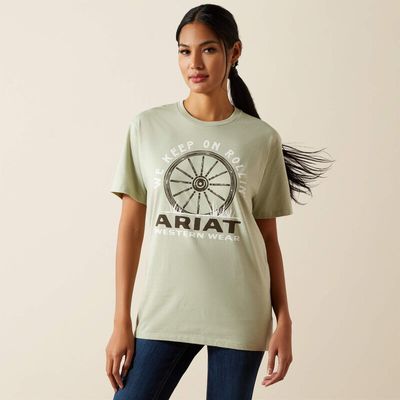 ARIAT - Desert Sage Heather Keep On Rollin T-Shirt