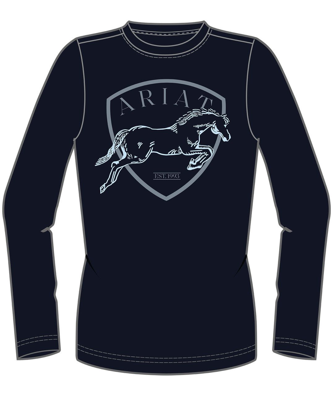 ARIAT - Liberty Jump Long Sleeves Navy, Size: XLarge