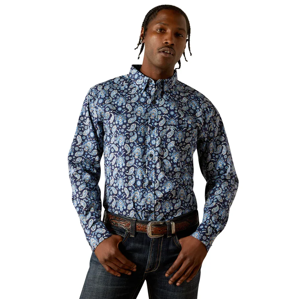 ARIAT - Western Dark Blue Sergio Fitted Shirt