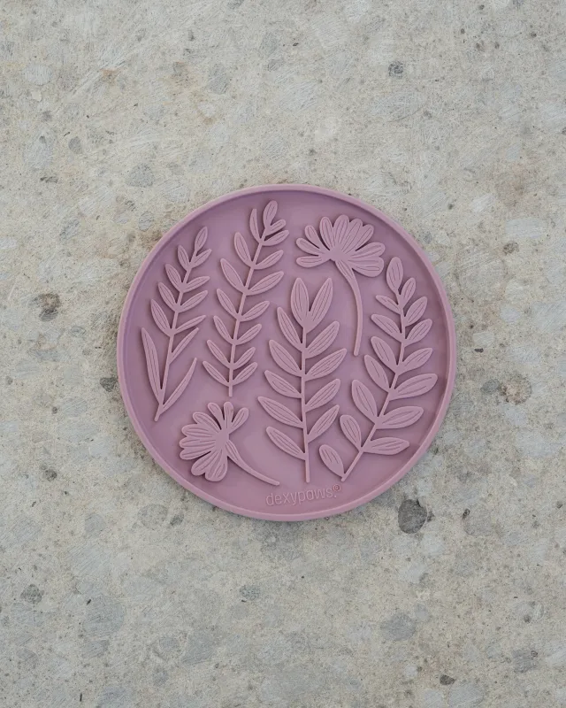 DEXYPAWS - Blush Pink Garden Enrichment Lick Mat