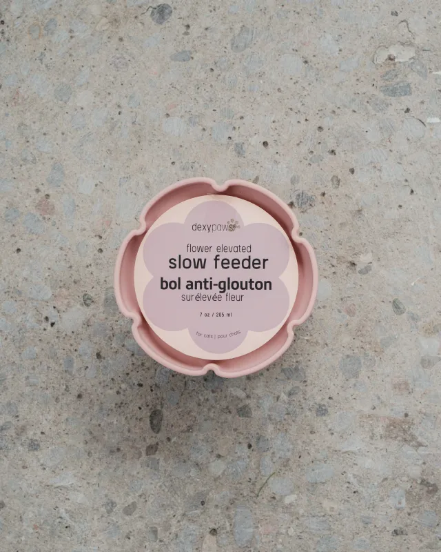 DEXYPAWS - Flower Elevated Slow Feeder for Cats