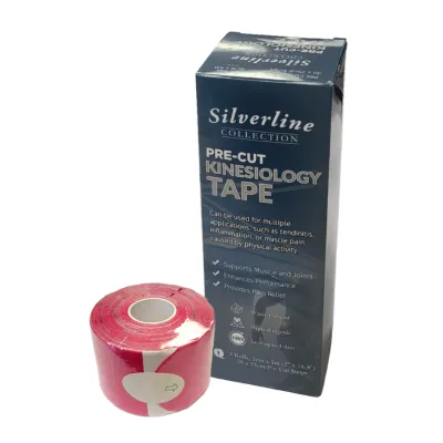 SILVERLINE - Black PreCut Kinesiology Tape