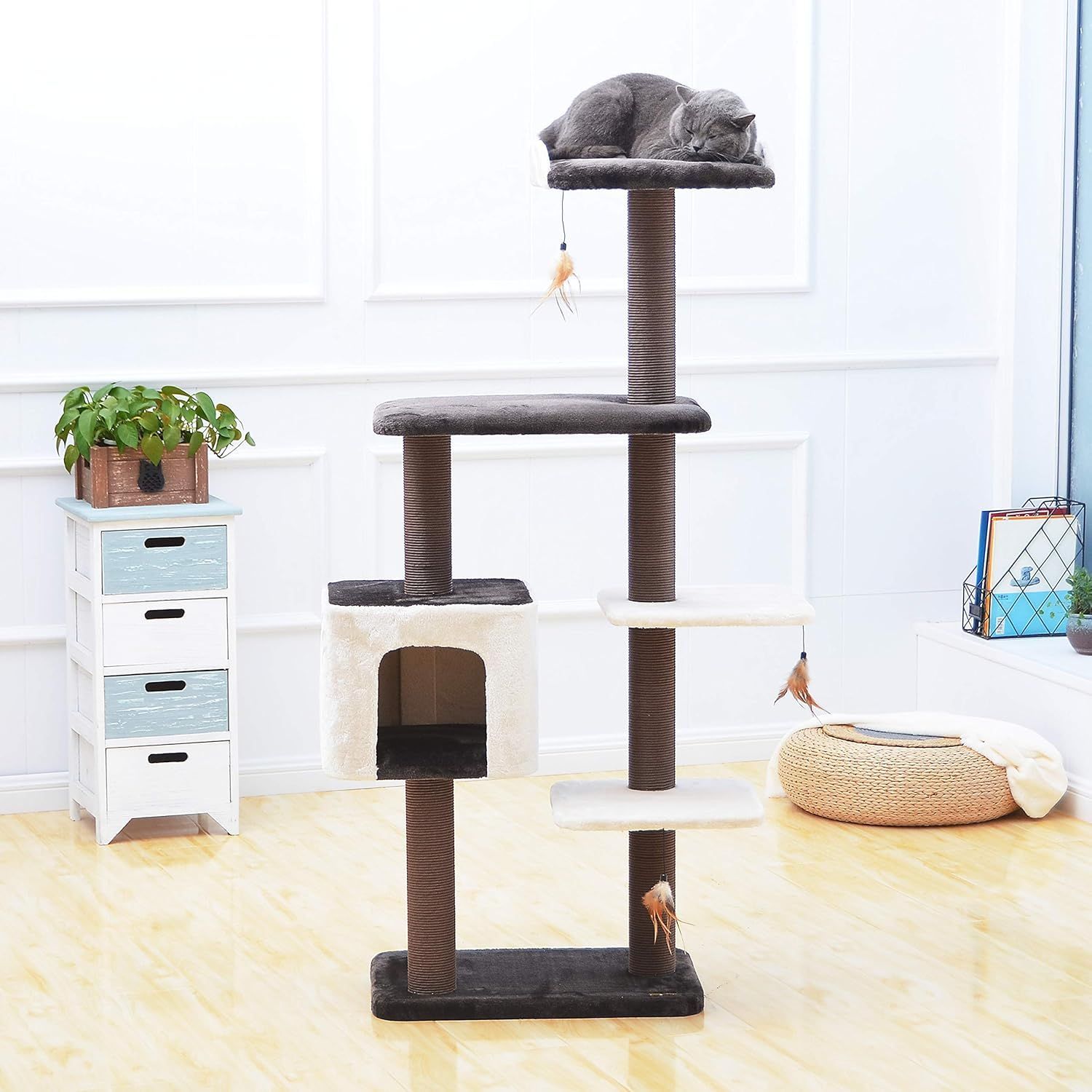 PETPALS - Midnight Molly Cat Tree, Colour: Brun &amp; Blanc