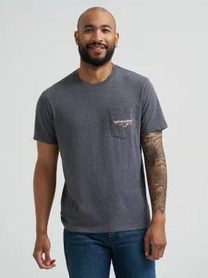 WRANGLER - Back Graphic Pocket Charcoal T-Shirt