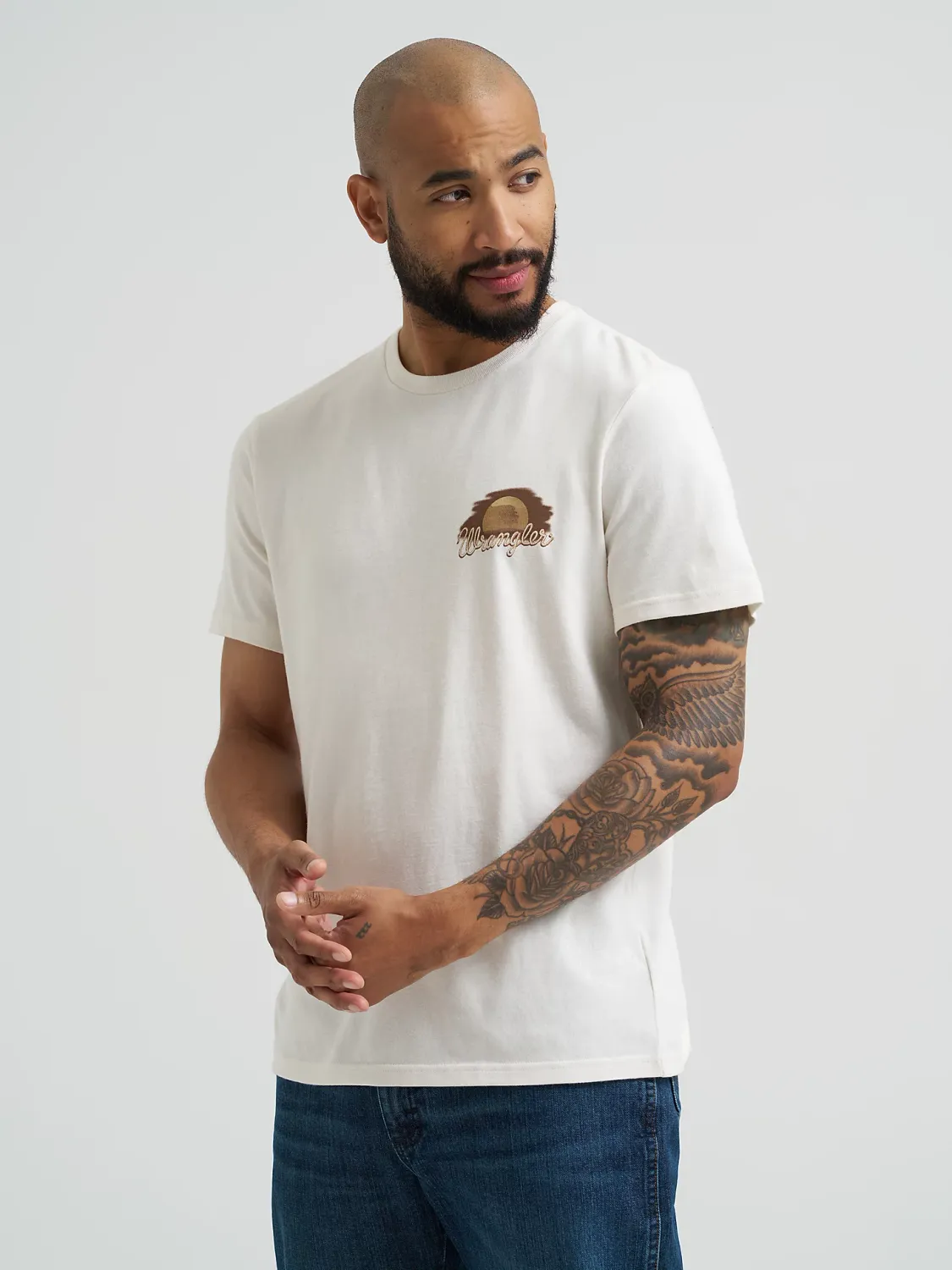 WRANGLER - Sunset Cowboy Back Graphic T-Shirt