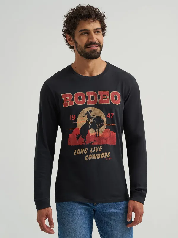 WRANGLER - Long Sleeve Front Graphic Rodeo 1947 Shirt