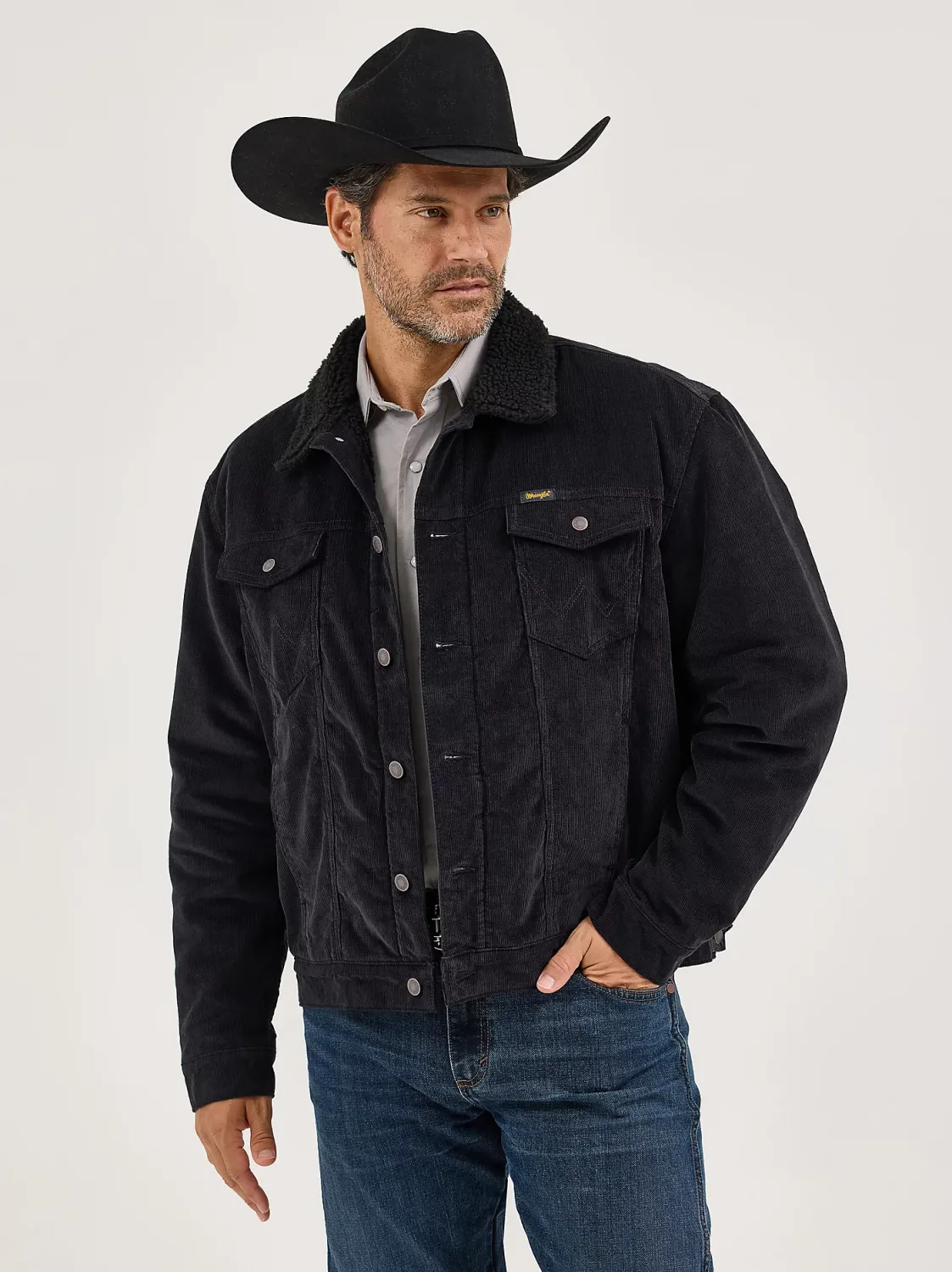 WRANGLER - Caviar Cowboy Cut Sherpa Lined Corduroy Jacket