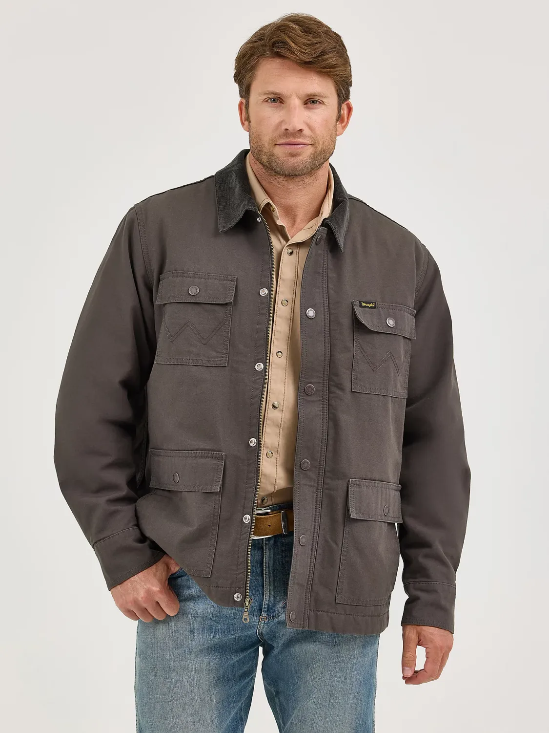 WRANGLER - Raven Lined Zip Front Barn Coat