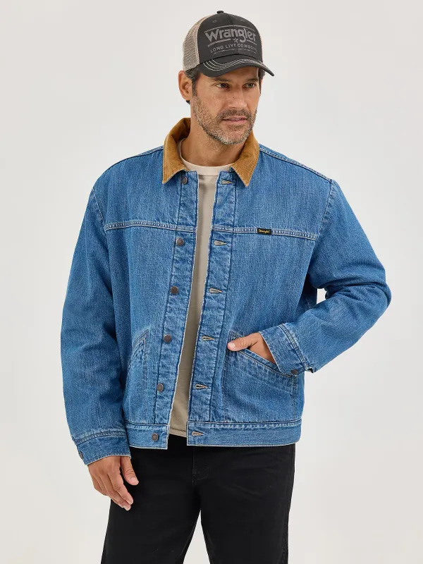 WRANGLER - Straight Yoke Sherpa Lined Denim Jacket
