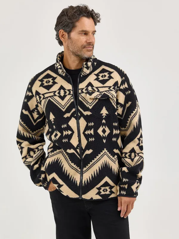 WRANGLER - Lightweight Full Zip Caviar Sherpa Jacket