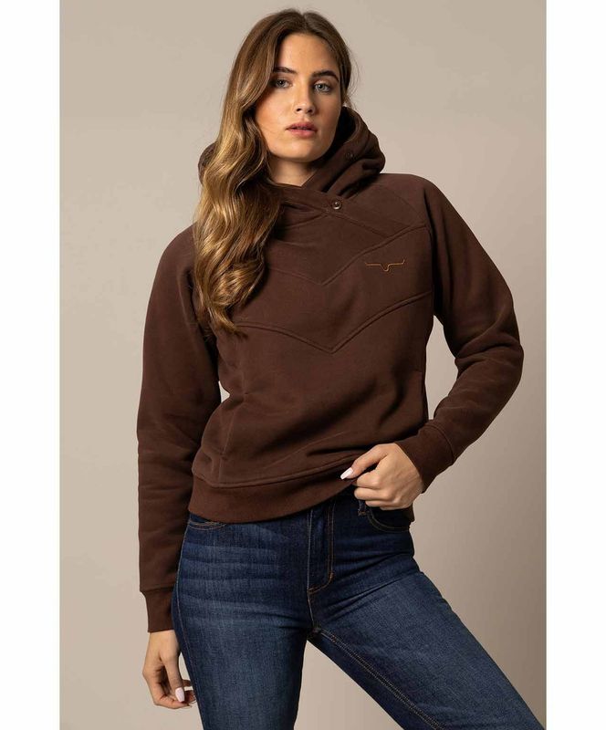 KIMES RANCH - Chocolate Ella Hooded Pullover Sweatshirt