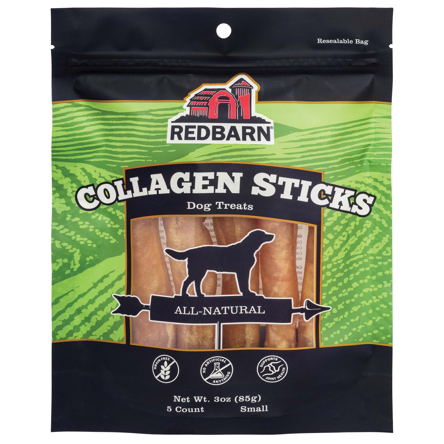 REDBARN - Bagged Collagen Sticks Dog Chews, Size: Small (5Pack)