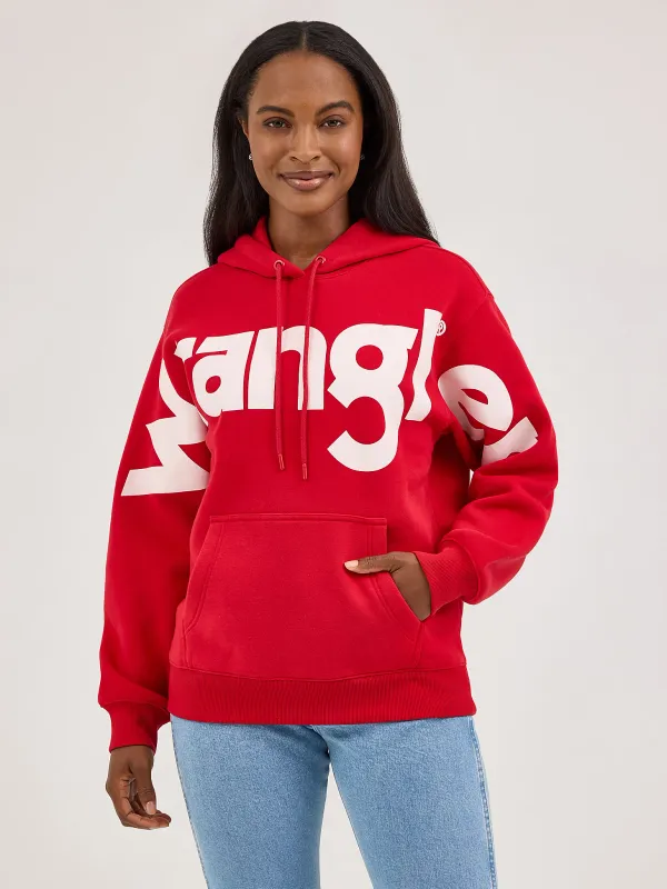 WRANGLER - Berry Red Bold Logo Hoodie