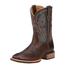 ARIAT - Quickdraw Brown Oiled Rowdy Western Boot, Size: 8.5