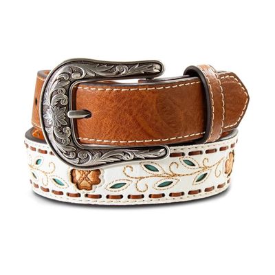 ARIAT - Flowers and Leaves Western Leather Belt
