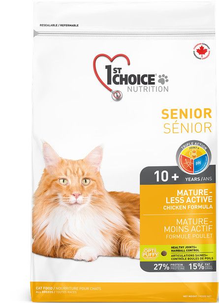 1st CHOICE - Mature and Less Active Recipe for All Breeds Cats, Format: 2.72kg