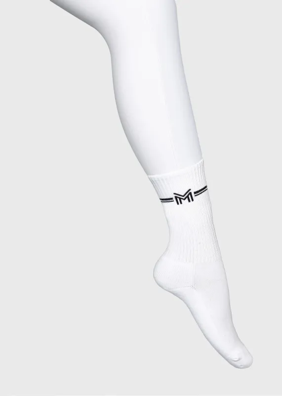 MAXIMILIAN EQUESTRIAN - Rise Sports Socks White