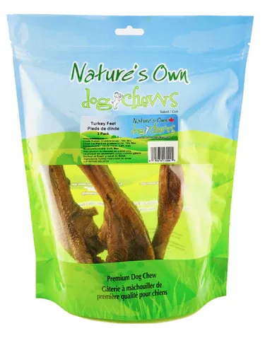 NATURE&#39;S OWN DOG CHEWS - Large Turkey Feet