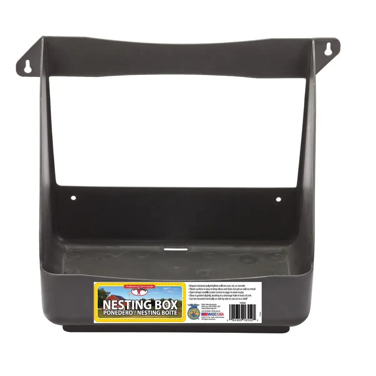 LITTLE GIANT - Plastic Open Nesting Box, Colour: Noir