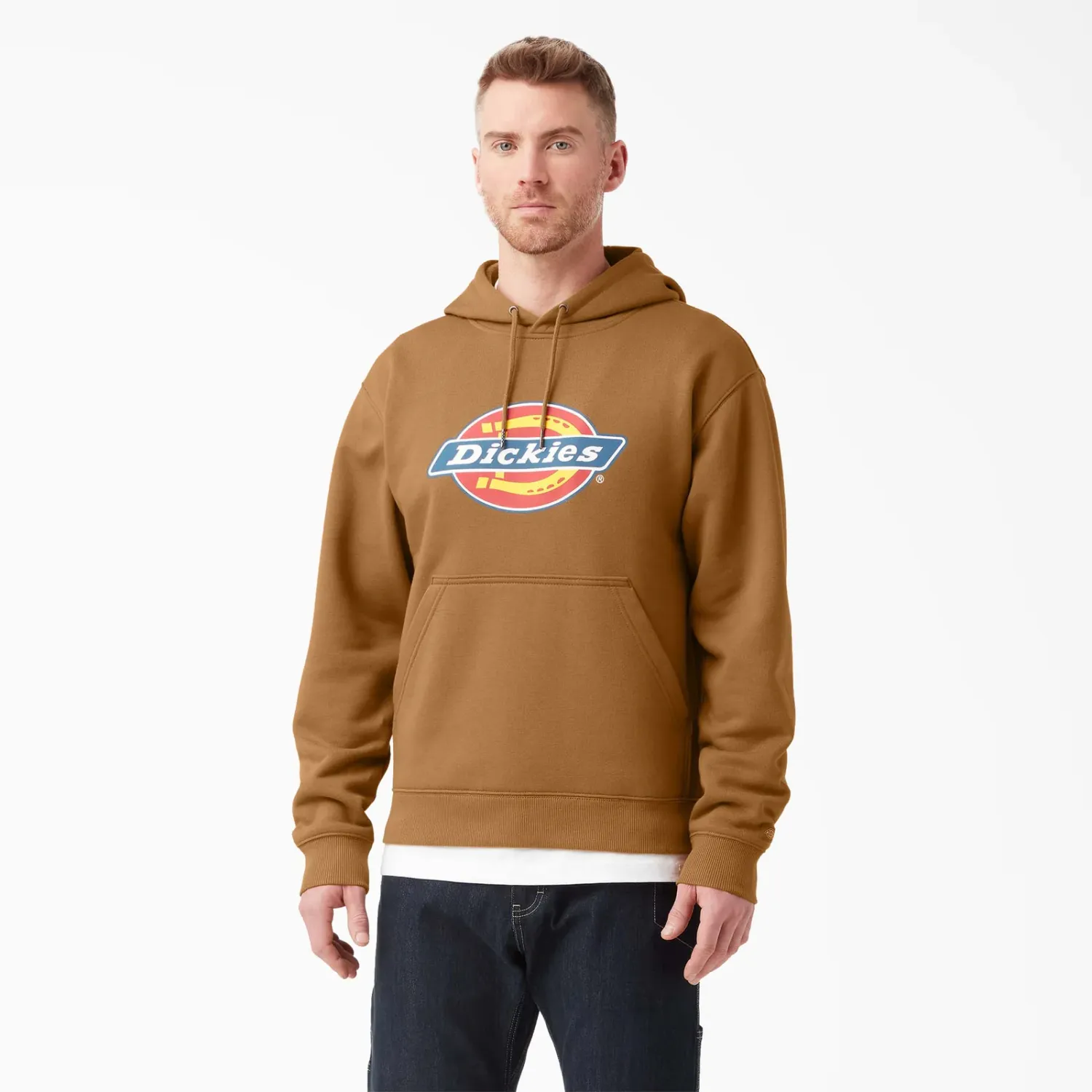 DICKIES - Brown Duck Water Repellent Logo Hoodie