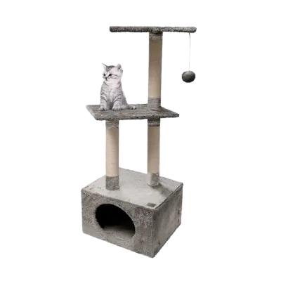 GOO-EEZ - London Two-Tiered Cat Treee w/ Scratching Post