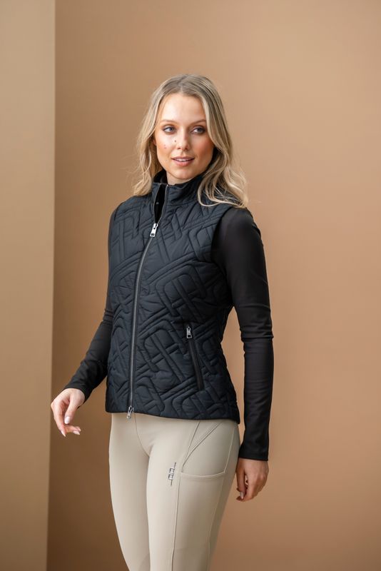 HORSEWARE - Neve Monogram Quilted Gilet Core Black