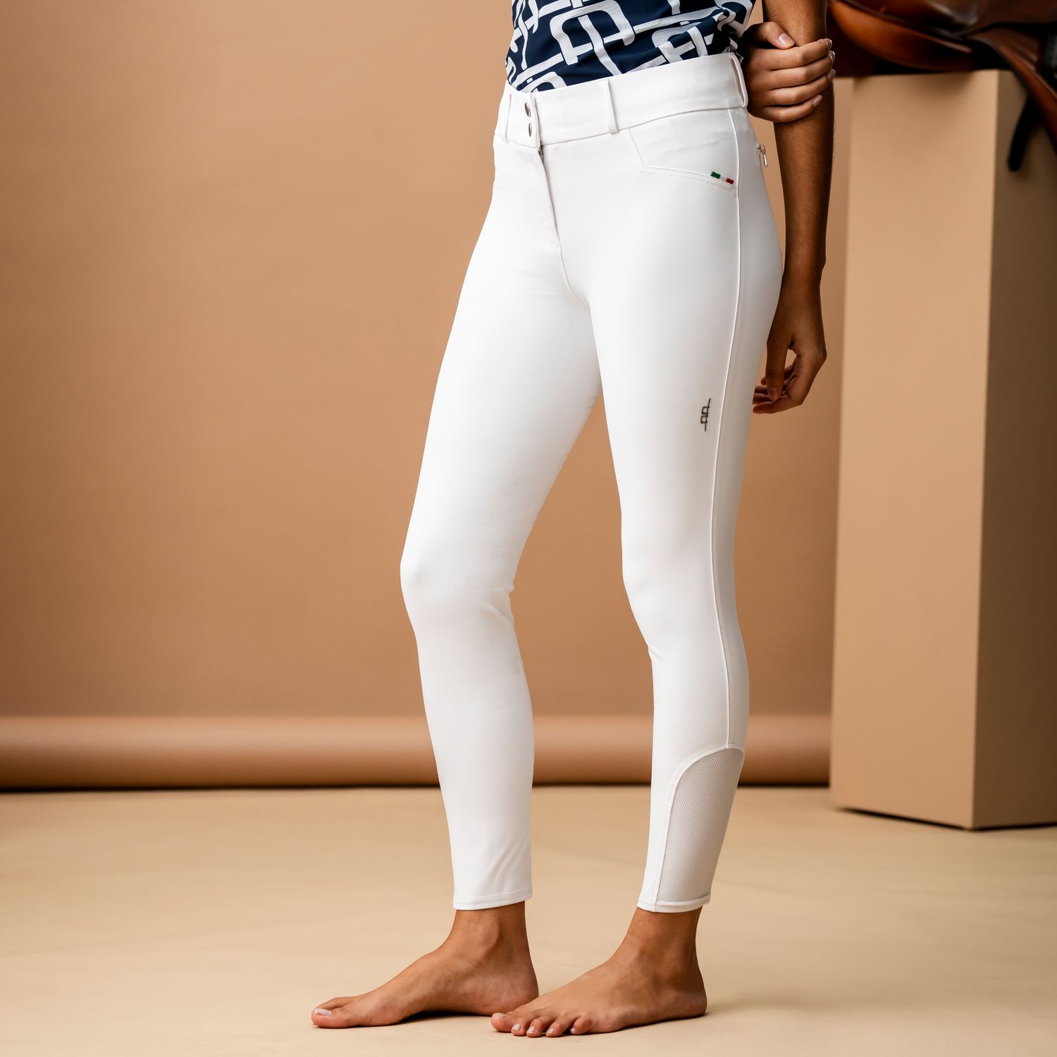 HORSEWARE - AA Aria Knee Patch Mid Rise Breech White