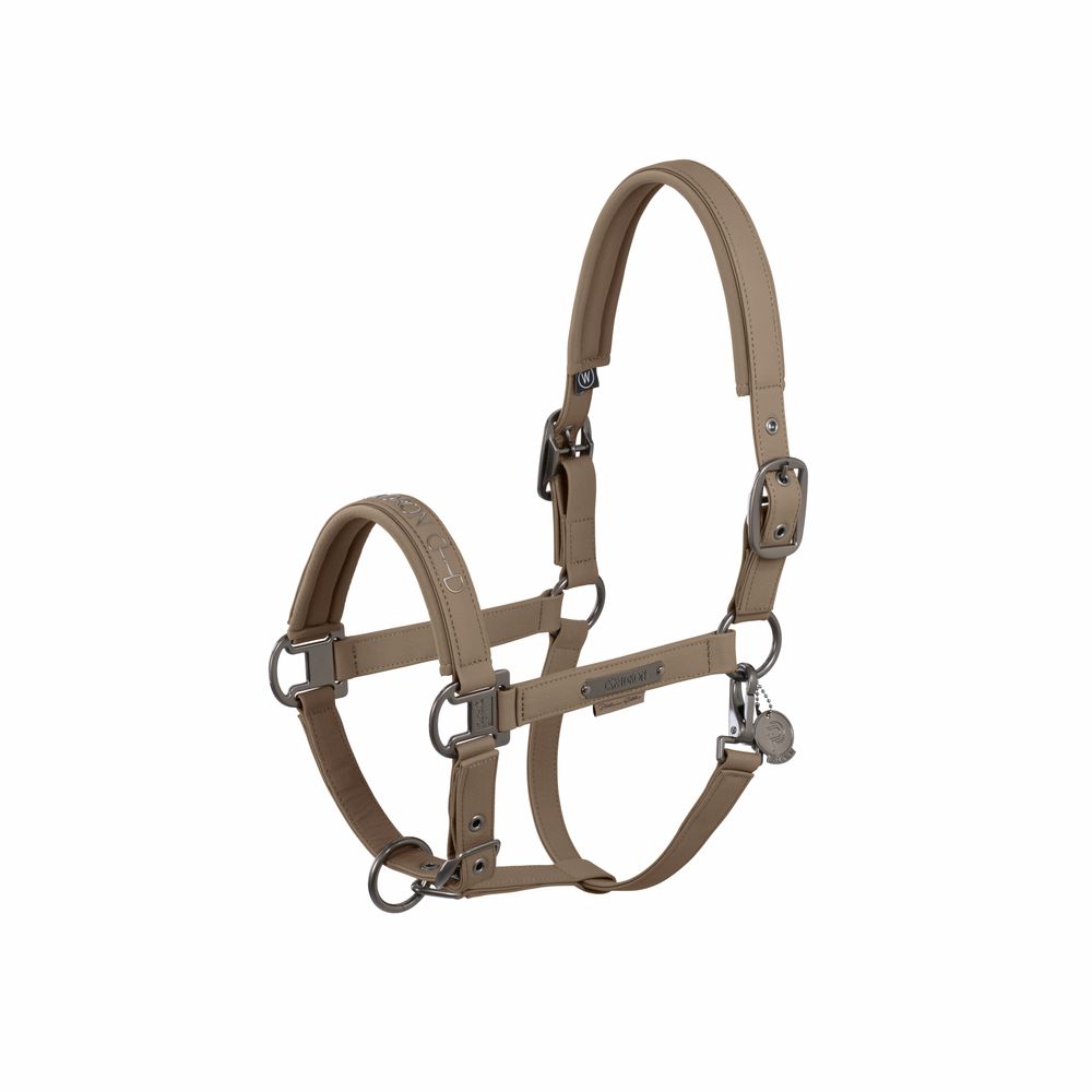 ESKADRON - Headcollar Faux Leather Double Pin Black, Size: Cob