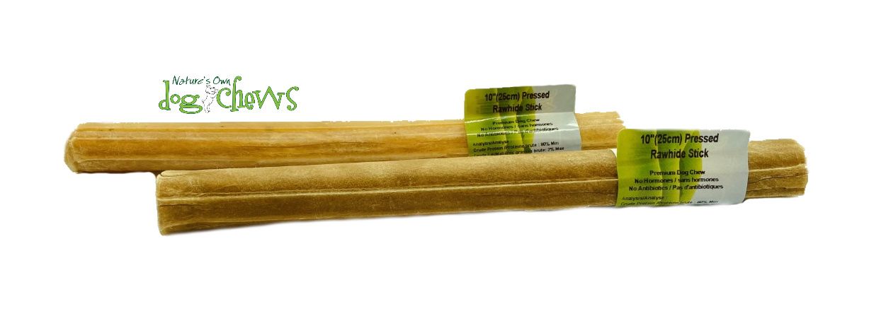 NATURE'S OWN DOG CHEWS - Pressed Buffalo Rawhide Stick, Size: 10''