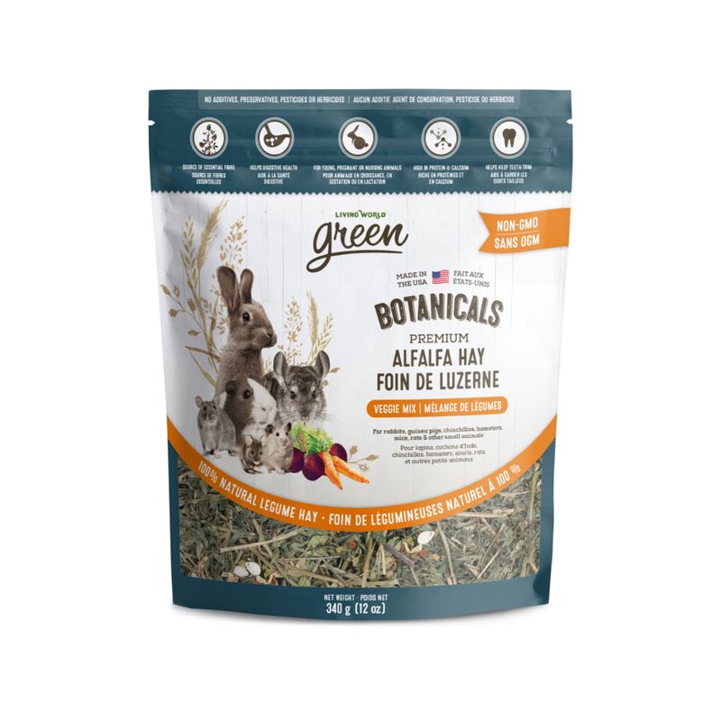 LIVING WORLD - Green Botanicals Alfalfa Hay Veggie Mix