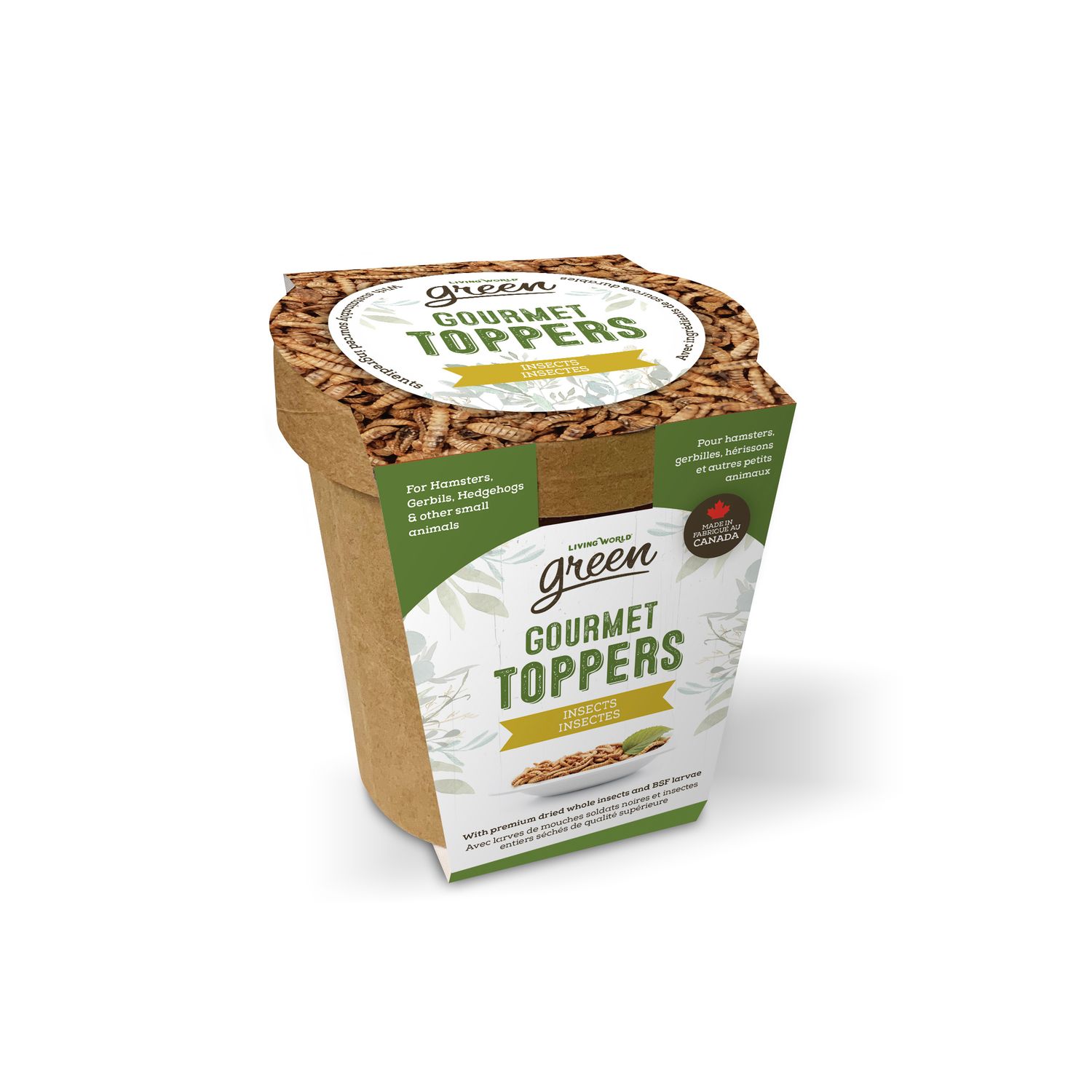 LIVING WORLD - Green Botanicals Gourmet Toppers, Flavour: Insectes, Size: 125g