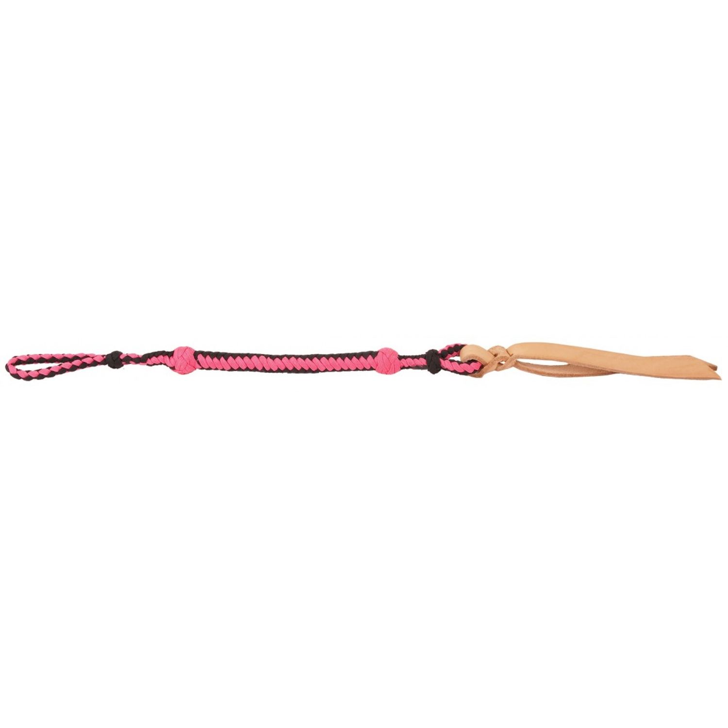 WESTERN RAWHIDE - Mustang wrist whip, Color: Rose/Noir