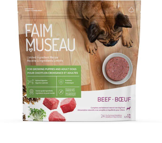 FAIM MUSEAU - Recette Ingrédients Limités Simplement Boeuf, Format: 24 Médaillons/6lbs