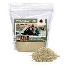 SECOURISME ÉQUIN - External green clay powder, Format: 2kg
