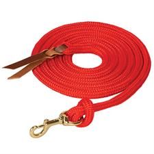 WEAVER - Poly Cowboy Lead w/Snap, Color: Rouge, Size: 5/8&#39;&#39; x 10&#39;