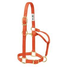 WEAVER - Original Adjustable Orange Chin &amp; Throat Snap 1&#39;&#39; Halter, Size: Yearling