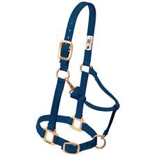 WEAVER - Original Adjustable Navy Chin &amp; Throat Snap 1&#39;&#39; Halter, Size: Yearling