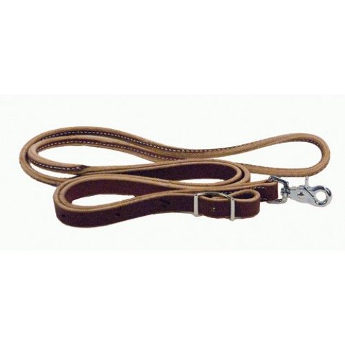 WESTERN RAWHIDE - Rêne en cuir Latigo Roping 7pi, Grandeur: 3/4po x 3/8po