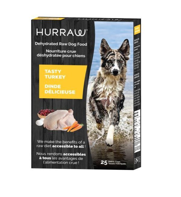 HURRAW- Tasty Turkey Dehydrated Raw Dog Food, Format: 25 Tasses