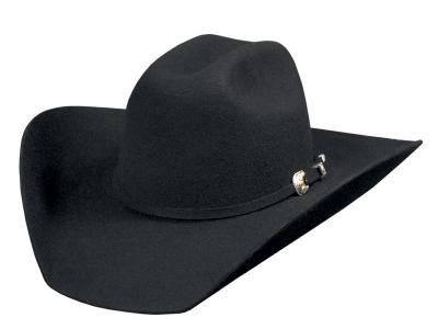 BULLHIDE - Chapeau western Kingman 4X, Couleur: Noir, Grandeur: 7-1/4