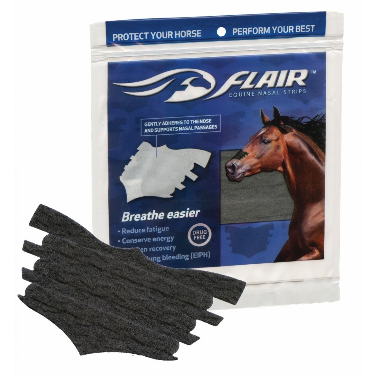 FLAIR - Equine Nasal Strips, Color: Noir