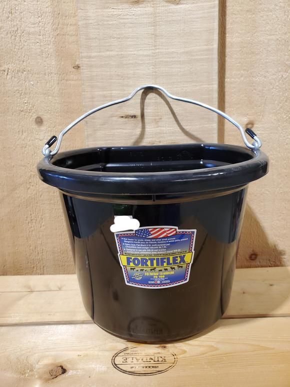 FORTIFLEX - Flat-back bucket - Dark colors, Color: Noir, Size: 8 QT